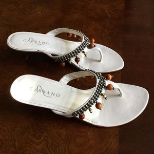 Cute white thong sandels